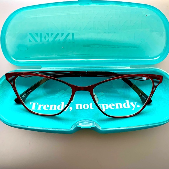 NWOT Zenni Red Metal Reading Glasses - 1.50 - Picture 2 of 7